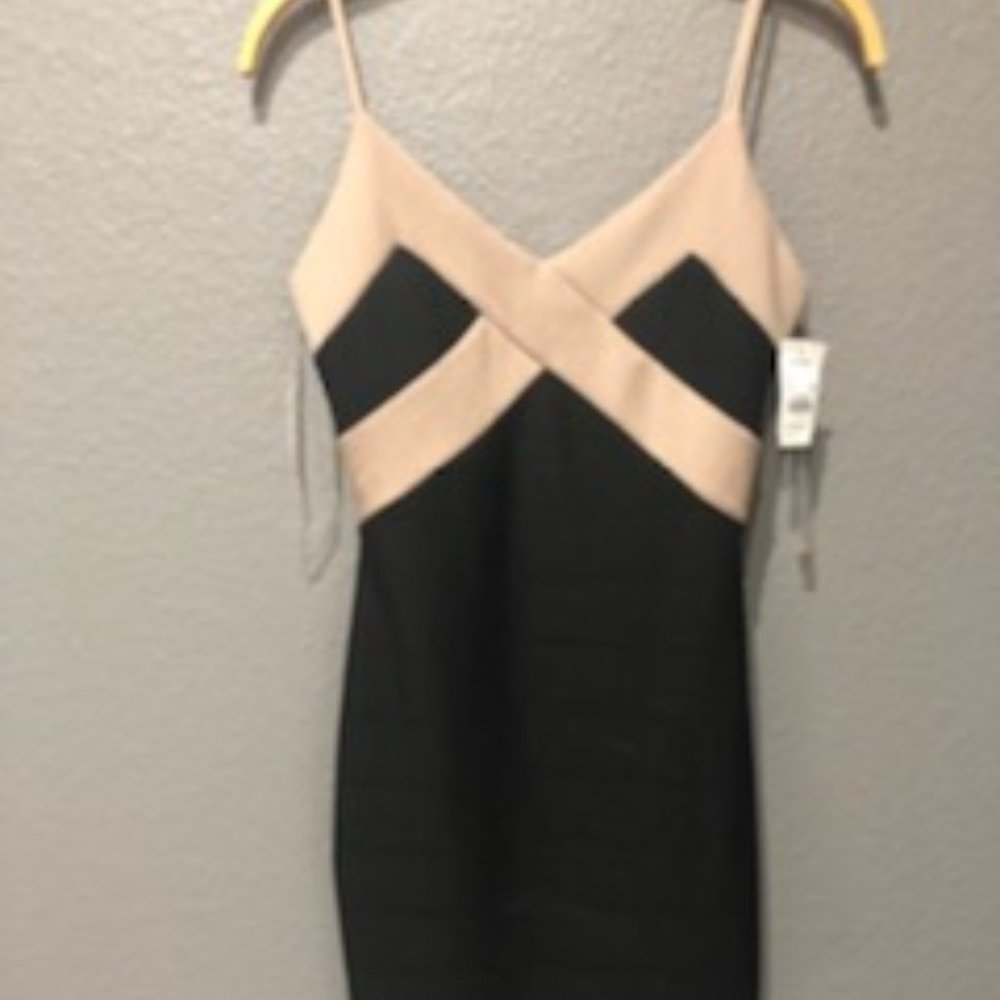 Brand new Bodycon Dress Black and Tan size small